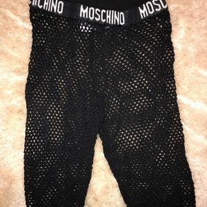 Moschino Jeremy Scott Black Mesh Leggings Size 6